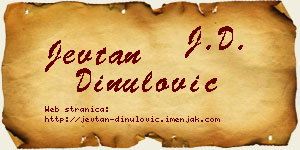 Jevtan Dinulović vizit kartica